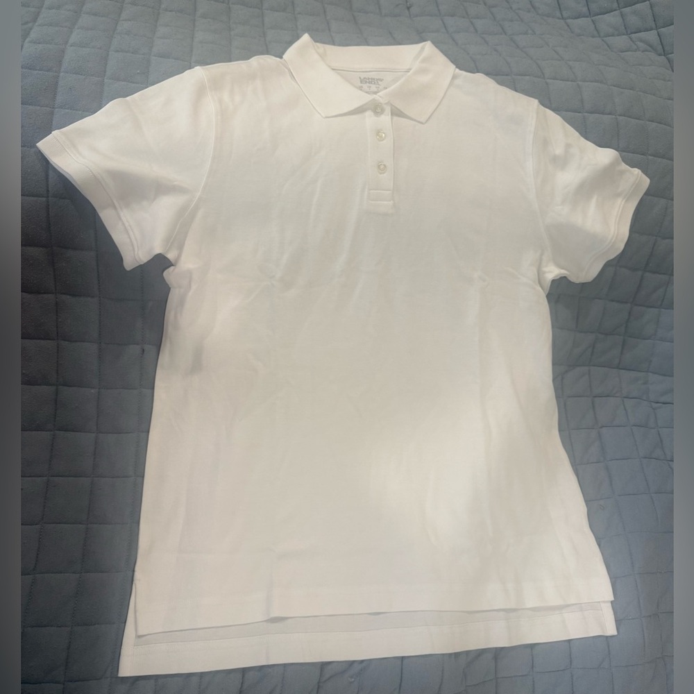 Lands' End White Women’s Collared Shirt. New.